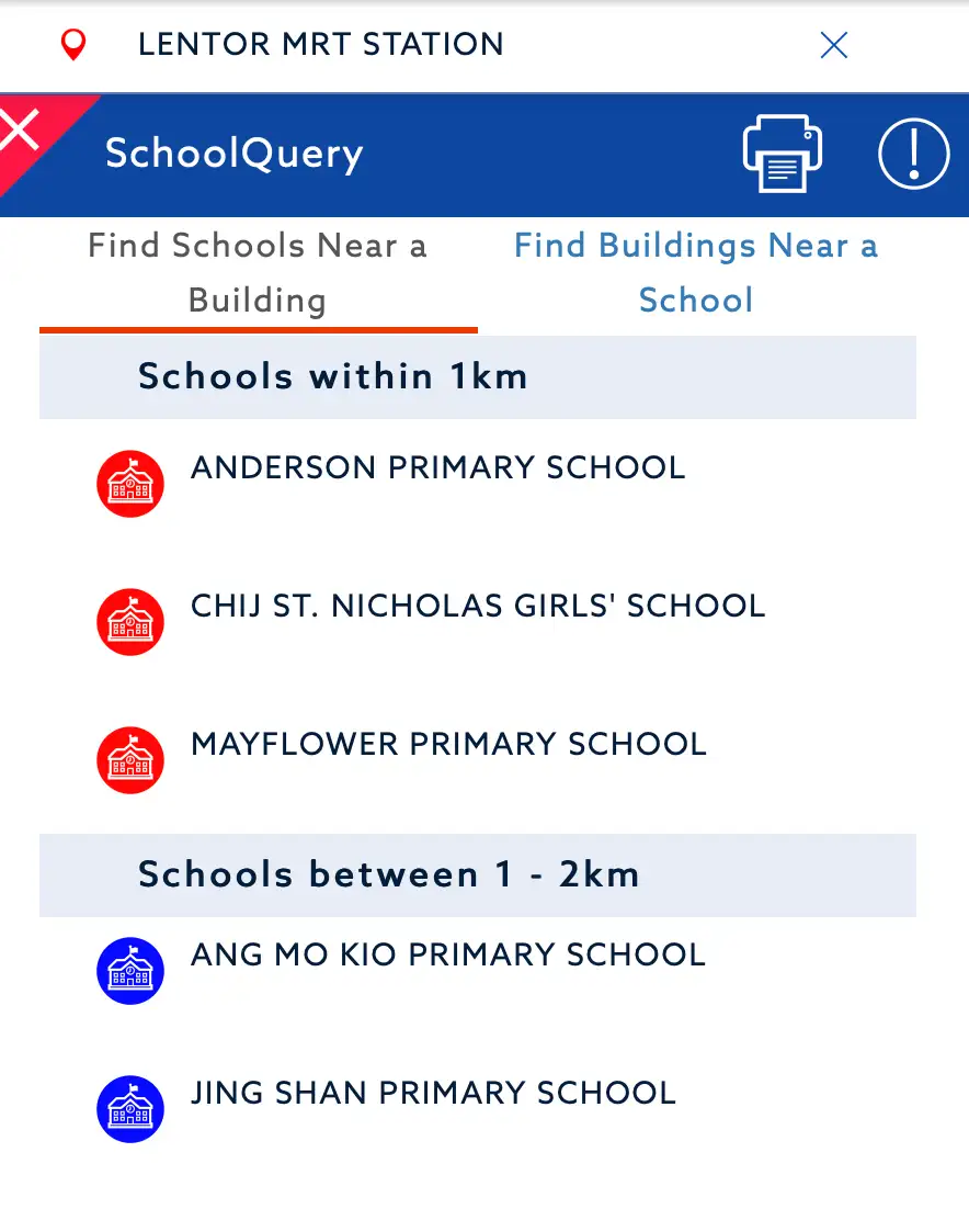 Schools within 1 km of Lentor MRT