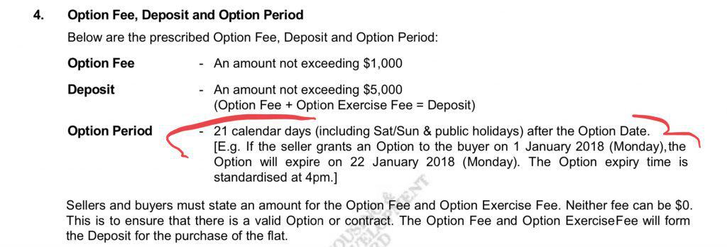 HDB option period on Standard OTP